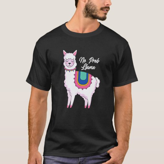 面白いラマさん問題なし Tシャツ (正面)