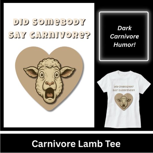 面白いラム肉好きギフト Tシャツ