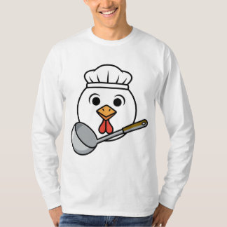 面白いランチレディのシャツ、チキンヘッドカフェテリアTシャツ Tシャツ