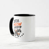 面白いランニングキャット マグカップ (正面左)