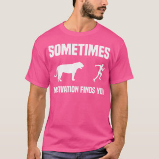 面白いランニングスポーツランナー虎モチベーションが見つかりました Tシャツ