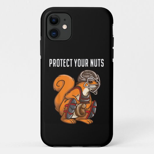 面白いリス愛好家野球キャッチャーギフト少年たちに Case-Mate iPhoneケース (裏面)