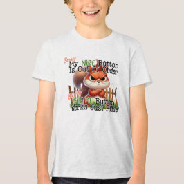 面白いリス トライブレンドTシャツ