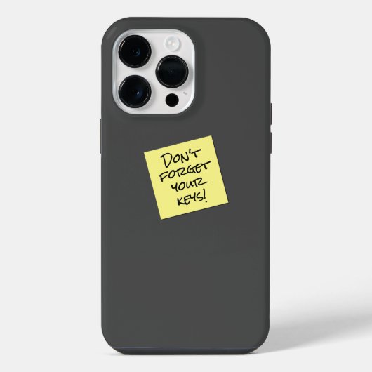 面白いリマインダー付箋メモ iPhoneケース (裏面)