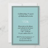 面白いリラックスしたイグアナの退職パーティー 招待状 (裏面)