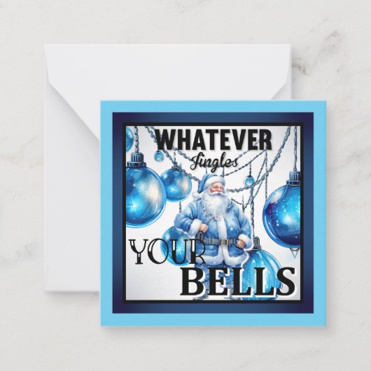 面白いレトロなクリスマス ノートカード (正面)