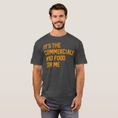 面白いレトロな広告と私のための食べ物 Tシャツ (正面フル)