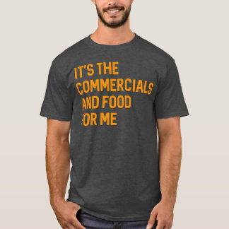 面白いレトロな広告と私のための食べ物 Tシャツ