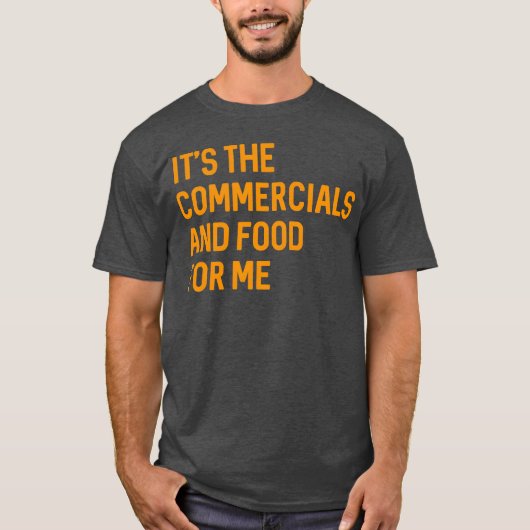 面白いレトロな広告と私のための食べ物 Tシャツ (正面)