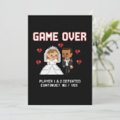 面白いレトロゲーマー結婚式「ゲームオーバー」ピクセルアート (スタンド正面)