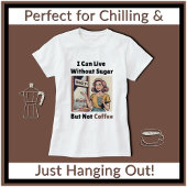 面白いレトロコーヒー好き低炭水化物ケトジェニックダイエット Tシャツ