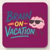 面白いレトロチルモードドリンクコースター（6個セット） コースター (正面)