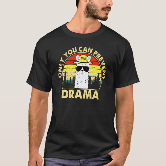 面白いレトロドラマ・アルパカメガネ あなたにしか証明できません Tシャツ (正面)