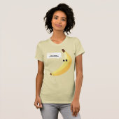 面白いレトロバナナパーティーの景品パロディ編集可能 Tシャツ (正面フル)