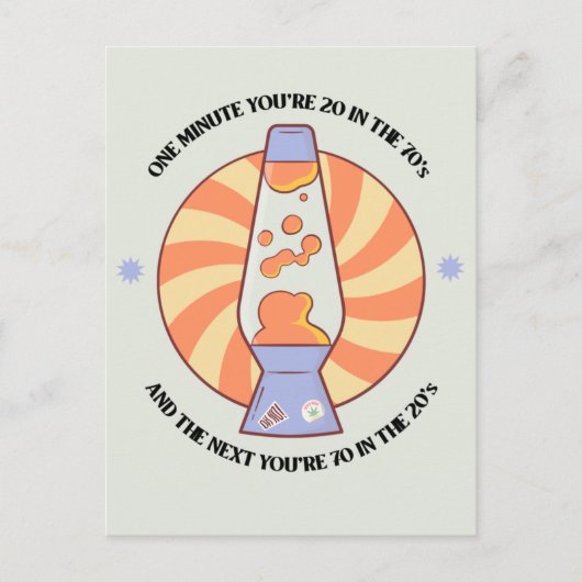 面白いレトロ70年代 ポストカード (正面)