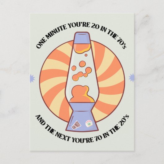 面白いレトロ70年代 ポストカード (正面)