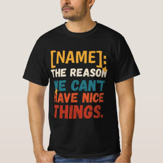面白いレトロ なぜいいことが起こらないのか Tシャツ