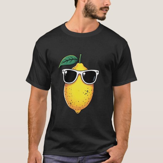 面白いレモンのサングラス Tシャツ (正面)