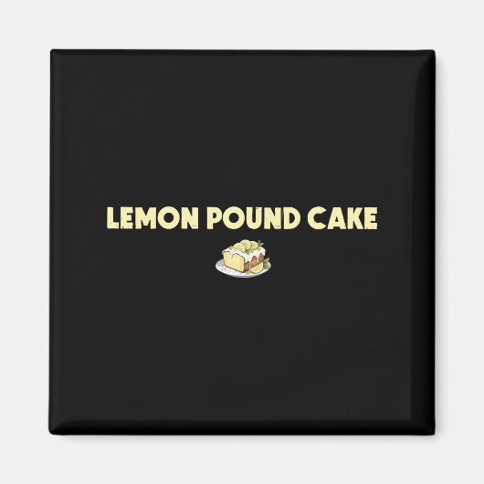 面白いレモンパウンドケーキ マグネット (正面)