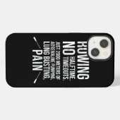 面白いロウイングTシャツ ハーフタイムもタイムアウトもない iPhoneケース (裏面横)