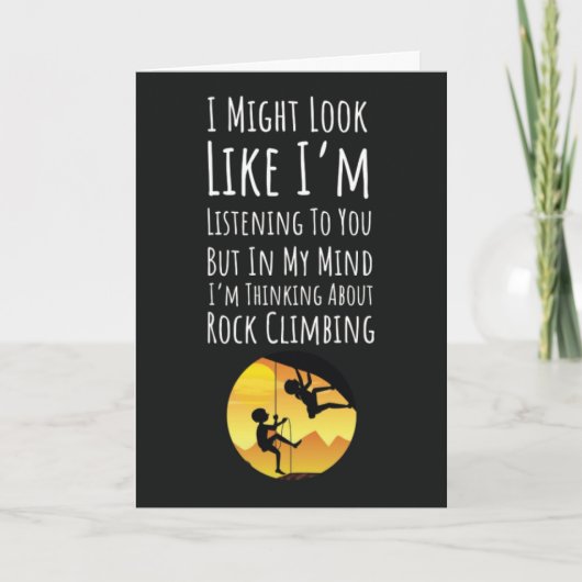 面白いロッククライミングカードクライミングスポーツ カード (正面)