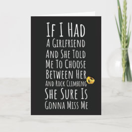 面白いロッククライミングカード 彼のためのユーモア メンズ カード