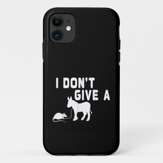 面白いロバのギフト、動物ジョーク、ラットなんて気にしない Case-Mate iPhoneケース (裏面)
