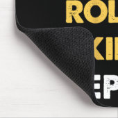 面白いローラースキーウェア 食べて 寝て ローラースキー マウスパッド (コーナー)