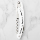 面白いワインの名言 私を素敵にする ソムリエナイフ (正面)