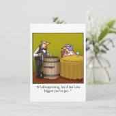 面白いワインチェックパーティーの招待状 招待状 (スタンド正面)