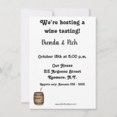 面白いワインチェックパーティーの招待状 招待状 (裏面)