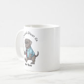 面白いヴァイマラナー犬のビジネススーツコーヒー コーヒーマグカップ (正面左)