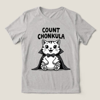 面白いヴァンパイアキャットのチョンクラ伯爵 トライブレンドTシャツ