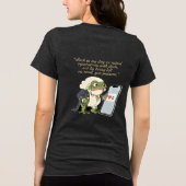 面白いヴィクトリア時代のかえるTシャツ トライブレンドＴシャツ (裏面)