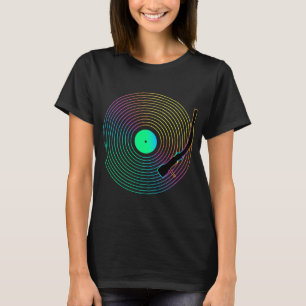 面白いヴィンテージレコードのプレーヤーのスケッチ図面1 Tシャツ