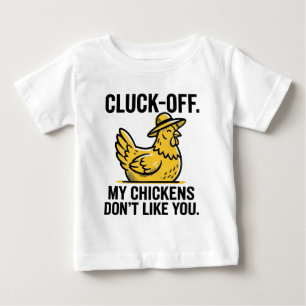 面白いヴィンテージ風のニワトリ好きミニマリスト ベビーTシャツ