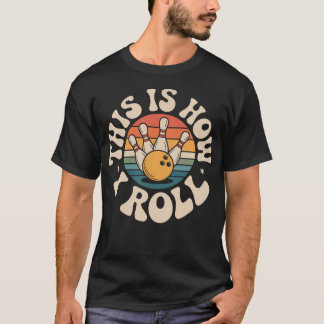 面白いヴィンテージ ボウラー これが私の投げ方 ボウリング Tシャツ