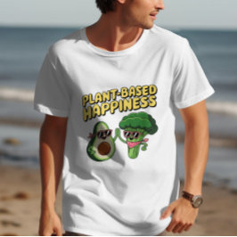 面白いヴィーガン・アボカド・ブロッコリー・プラントベースのパロディ Tシャツ