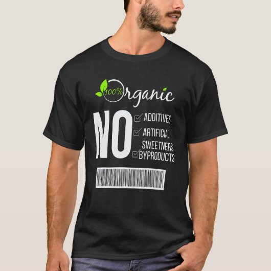 面白いヴィーガンTシャツ 100% オーガニック植物ベースデザイン Tシャツ (正面)
