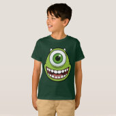 面白い一つ目の緑のモンスター キッズTシャツ Tシャツ (正面フル)