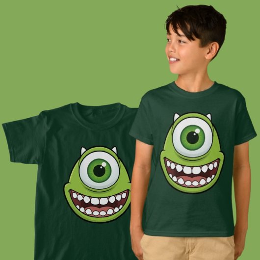 面白い一つ目の緑のモンスター キッズTシャツ Tシャツ
