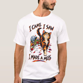 面白い三毛猫 私が行った 見た そしてメチャクチャにした Tシャツ