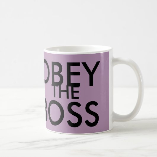 面白い上司のマグカップ、OBEY コーヒーマグカップ (右)