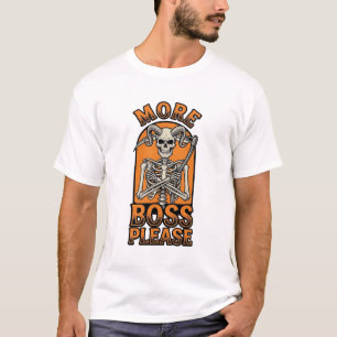 面白い上司スケルトン ビンテージ ハロウィンTシャツ_1 Tシャツ