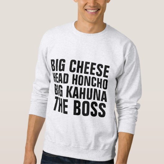 面白い上司ビッグカフナTシャツ スウェットシャツ (正面)