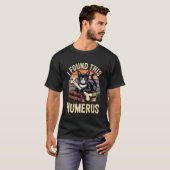 面白い上腕骨Tシャツの猫 かわいいハロウィン Tシャツ (正面フル)