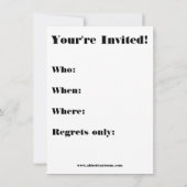 面白い中世のパーティー招待状 招待状 (裏面)