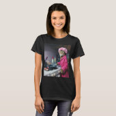 面白い主婦猫ミーム Gen Z ブレインロット Tシャツ (正面フル)