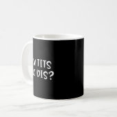 面白い乳房インプラントギフト - 新しい誰だ コーヒーマグカップ (正面左)