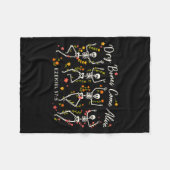 面白い乾燥した骨が生き返る エゼキエル 37_5 スケルトン C フリースブランケット (正面(横))